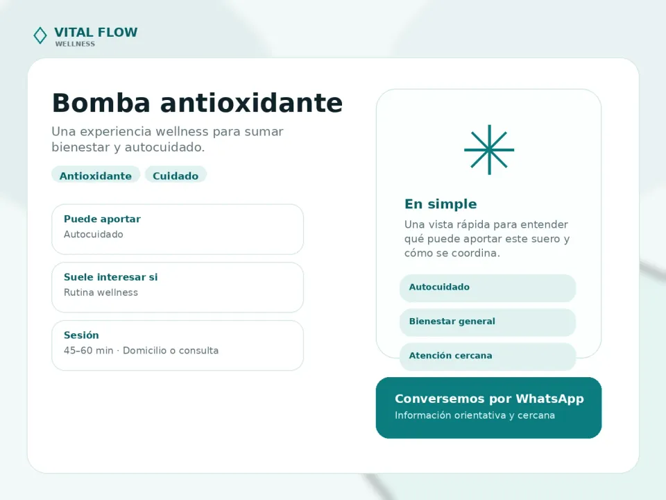 Portada informativa de Bomba antioxidante