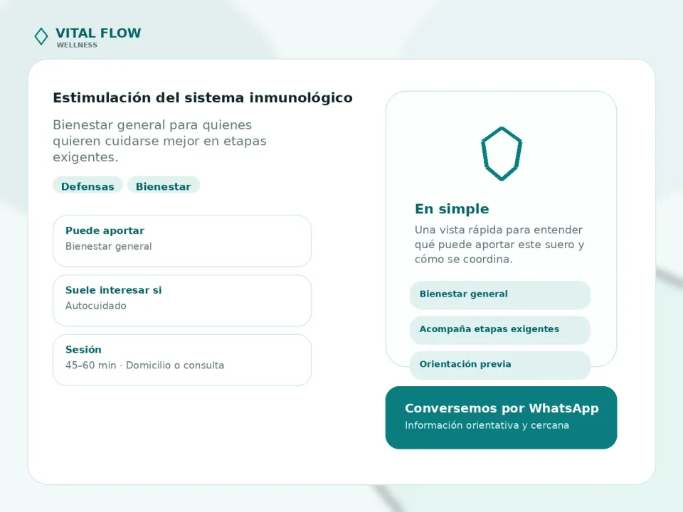 Portada informativa de Estimulación del sistema inmunológico