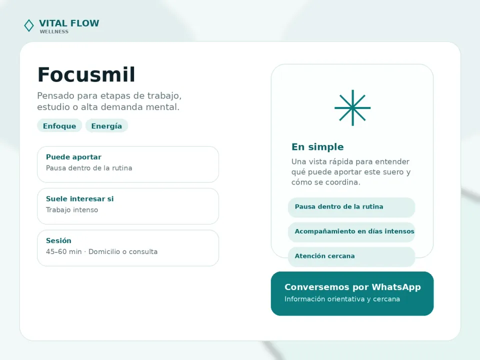 Portada informativa de Focusmil